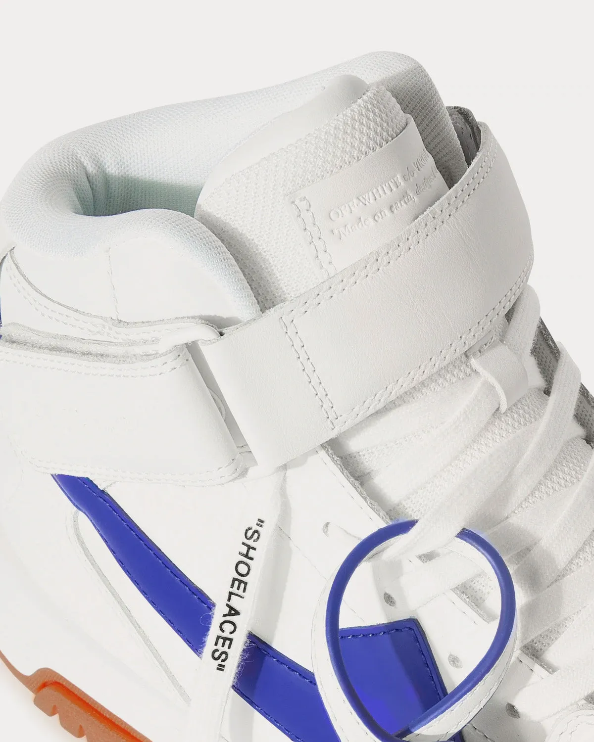 Out Of Office Lea White / Dark Blue Mid Top Sneakers