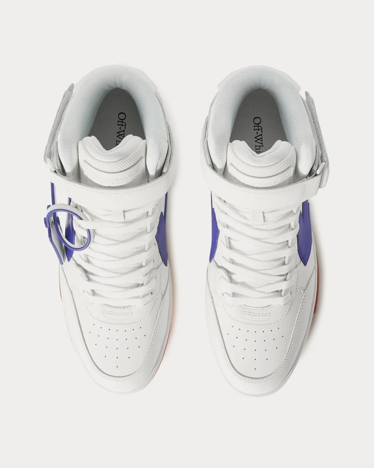 Out Of Office Lea White / Dark Blue Mid Top Sneakers