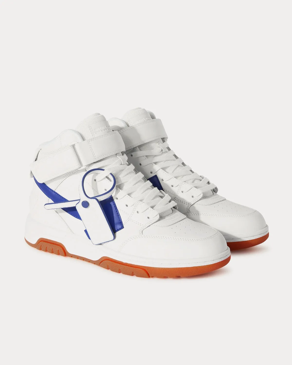 Out Of Office Lea White / Dark Blue Mid Top Sneakers