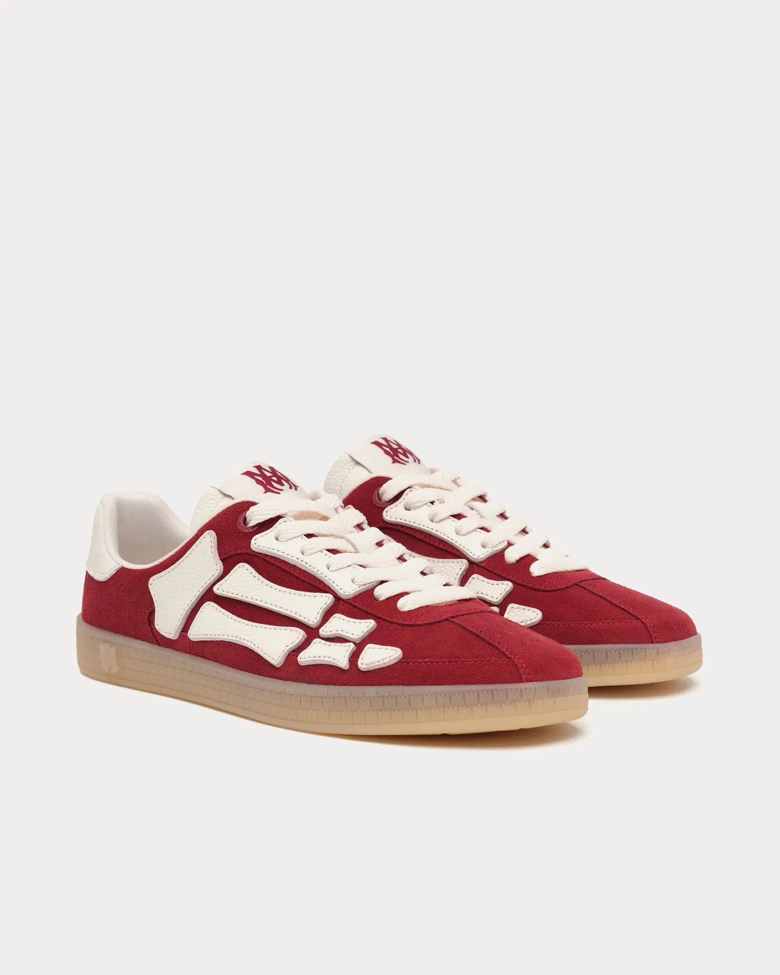 Pacific Bones Deep Red Low Top Sneakers