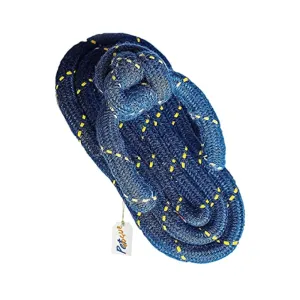 Pet Vogue Sandal Shaped Rope Toy for Dogs (Blue) | For Medium Chewers (Dark Blue)(15x8cm)