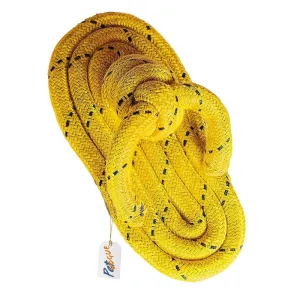 Pet Vogue Sandal Shaped Rope Toy for Dogs | For Medium Chewers (Yellow)(15x7.5cm)
