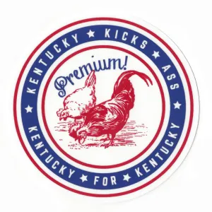 Premium Chicken Kentucky Kicks Ass Sticker