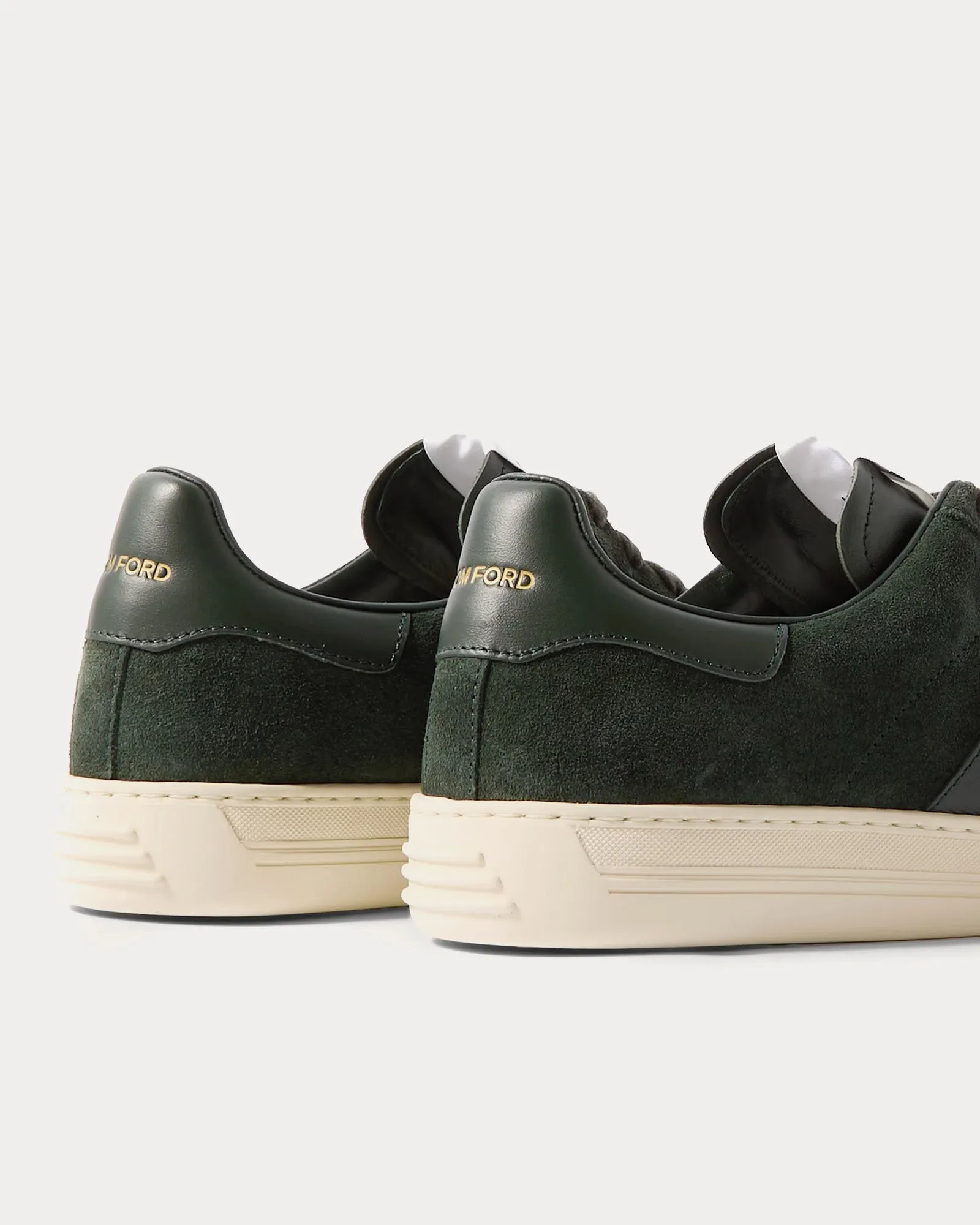 Radcliffe Leather & Suede Dark Green Low Top Sneakers