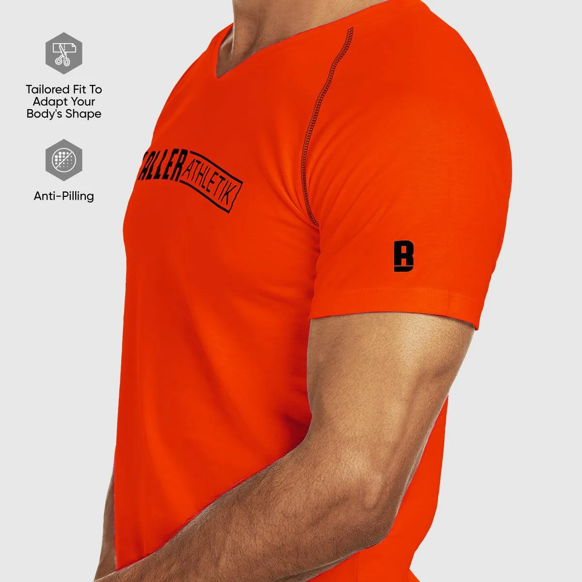 Raglan Fitted Tee - Neon Orange