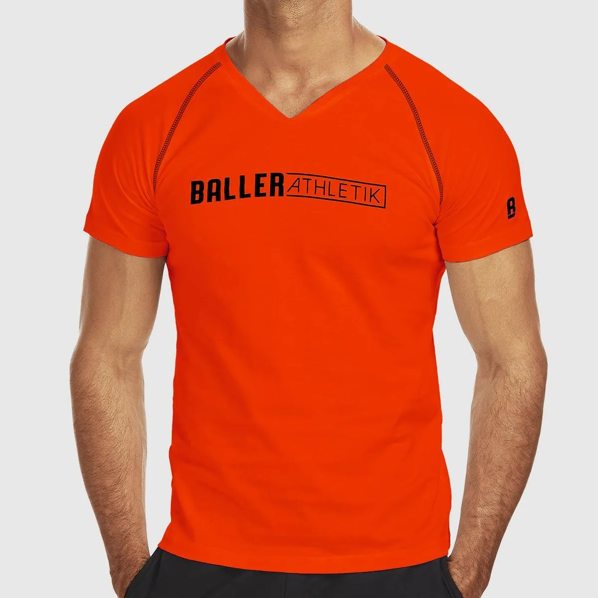 Raglan Fitted Tee - Neon Orange