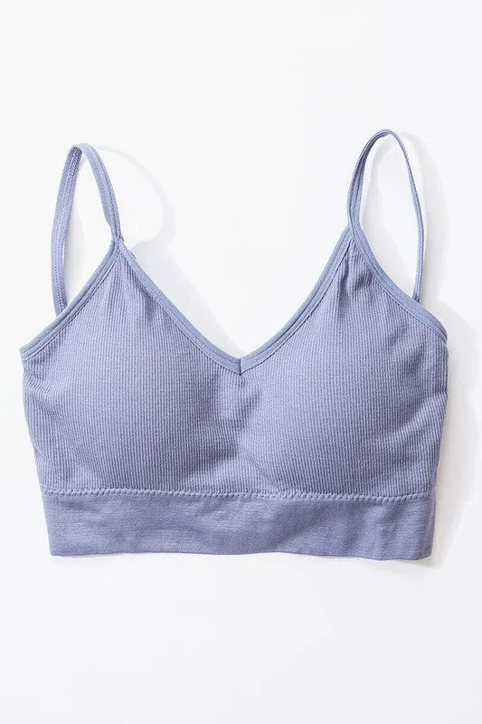 Rib Knit Basic Bra Top
