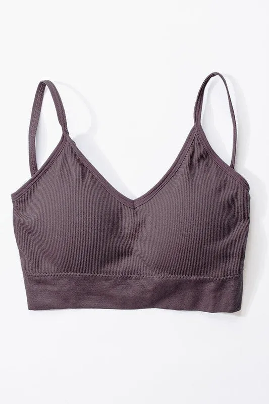 Rib Knit Basic Bra Top