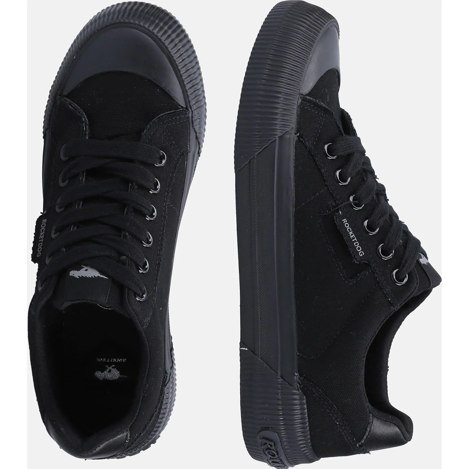 Rocket Dog Cheery Black Canvas Female Lace Ladies Shoes