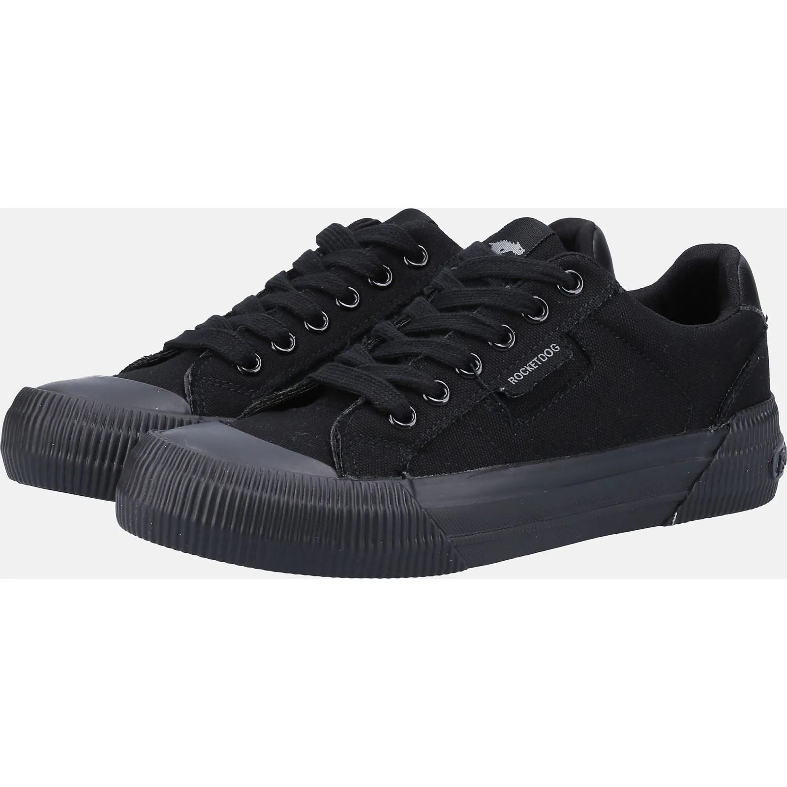 Rocket Dog Cheery Black Canvas Female Lace Ladies Shoes