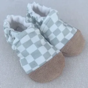 Sage Imperfect Check Organic Slippers