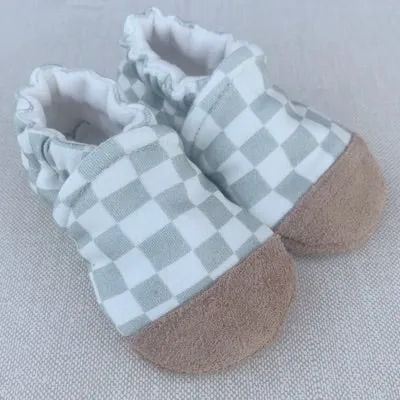 Sage Imperfect Check Organic Slippers