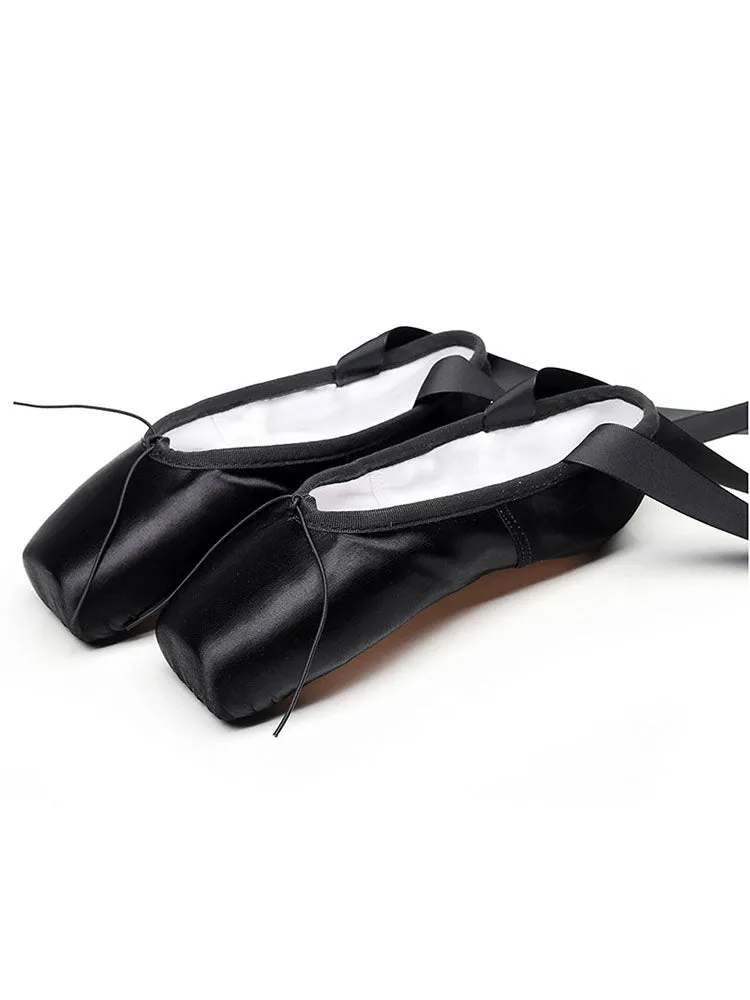 Satin Ballet Shoes Exercise Performance Shoes Hard Sole Pointe Shoes