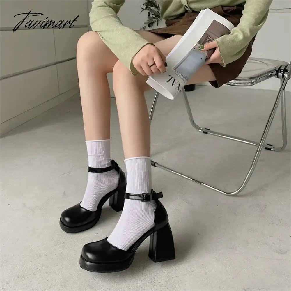 Tavimart Women Mary Janes Lolita Shoes Thick Platform Shoes Sandals New Flashion High Heels Pumps Summer Party Ladies Shoes Zapatos Mujer