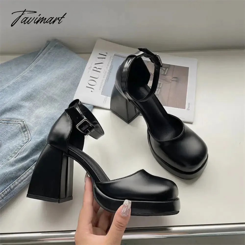 Tavimart Women Mary Janes Lolita Shoes Thick Platform Shoes Sandals New Flashion High Heels Pumps Summer Party Ladies Shoes Zapatos Mujer