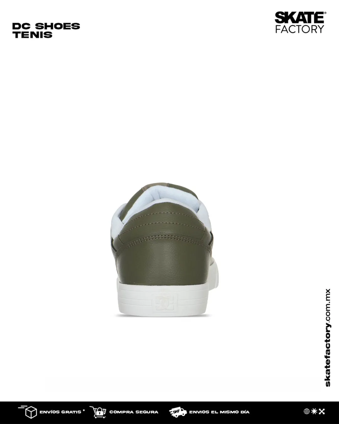 TENIS DC SHOES NOTCH SN MX CABALLERO OLIVO BCO (AR0)