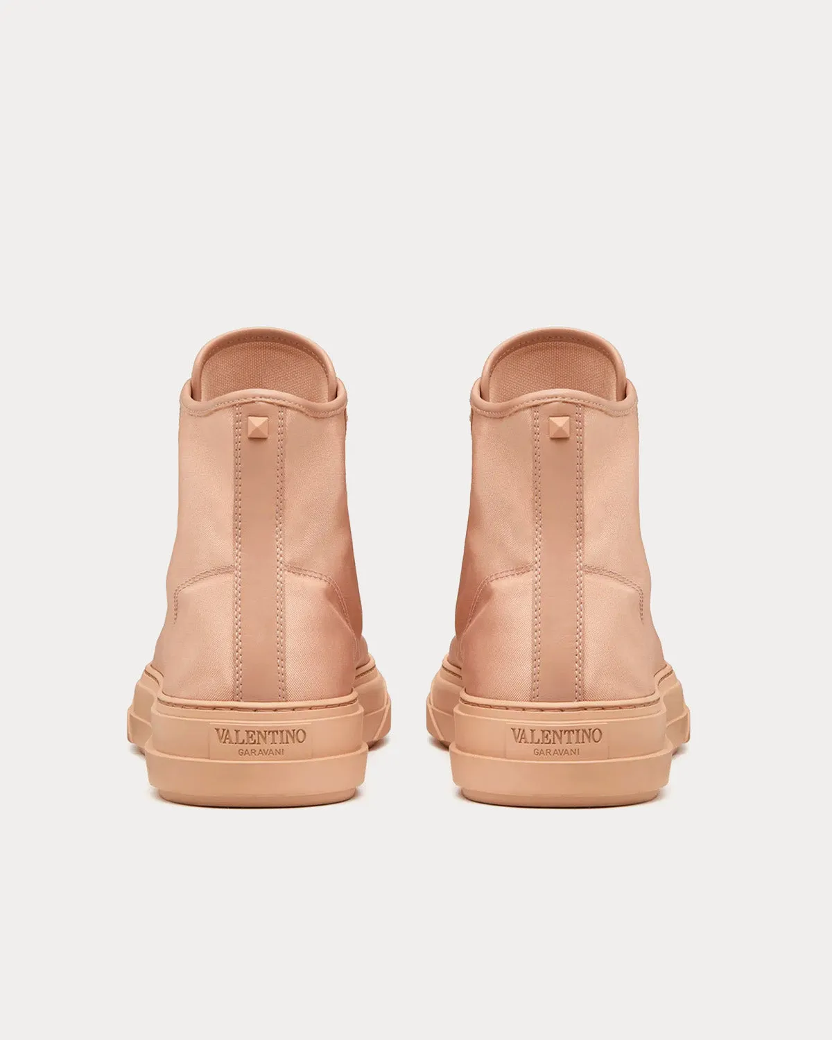 Totaloop Nylon / Leather Beige High Top Sneakers