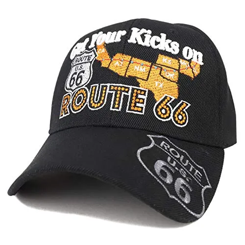 Trendy Apparel Shop Get Your Kicks on Route 66 Embroidered Structured Ball Cap