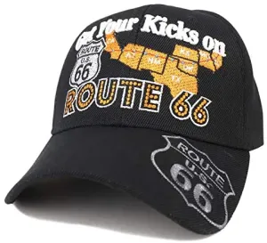 Trendy Apparel Shop Get Your Kicks on Route 66 Embroidered Structured Ball Cap