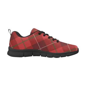 Uniquely You Womens Sneakers,  Red Plaid  Running Shoes by inQue.Style