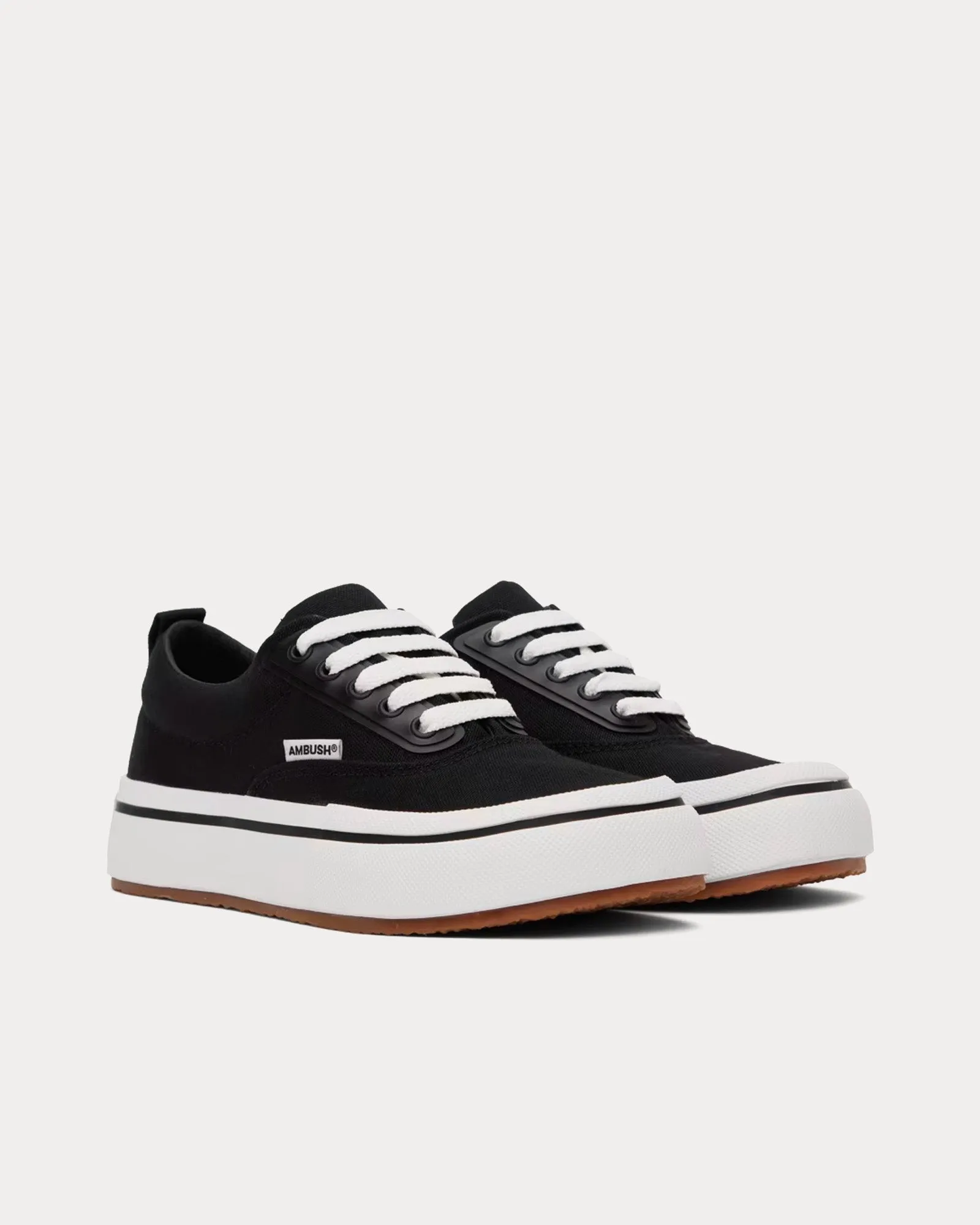 Vulcanized Canvas Black / White Low Top Sneakers