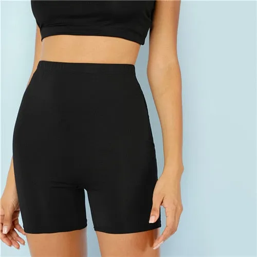 Women Cut Sew Athletic Leisure Workout Short Leggings