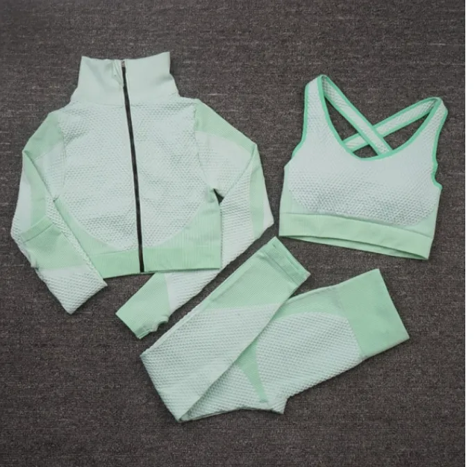 Women Yoga Seamless Workout Clothes Set