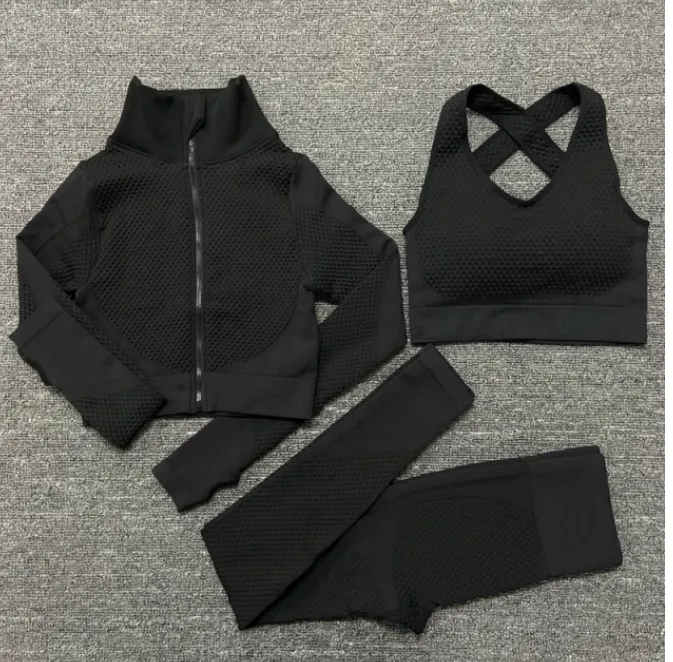 Women Yoga Seamless Workout Clothes Set