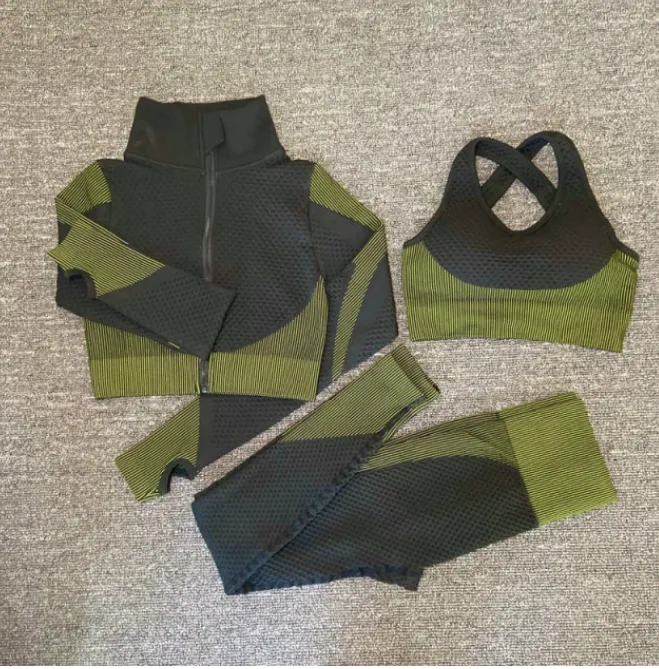 Women Yoga Seamless Workout Clothes Set