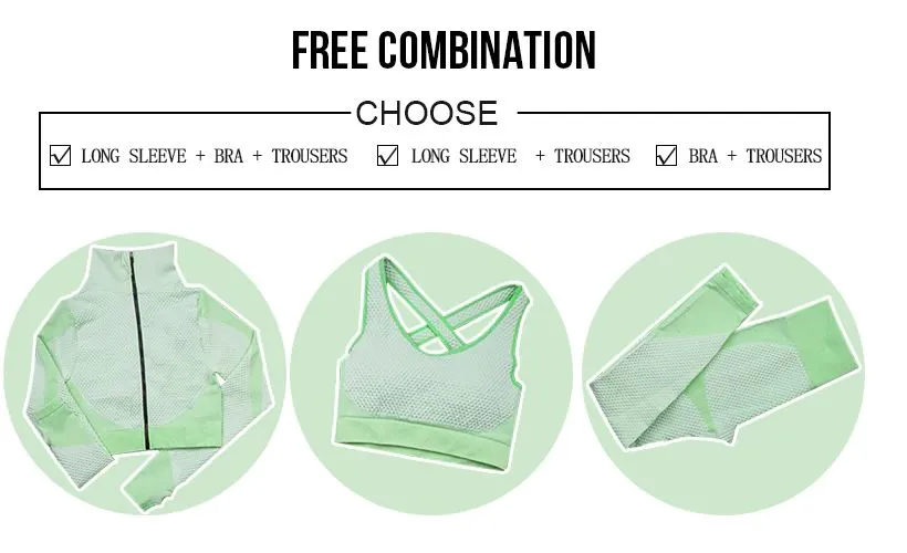 Women Yoga Seamless Workout Clothes Set