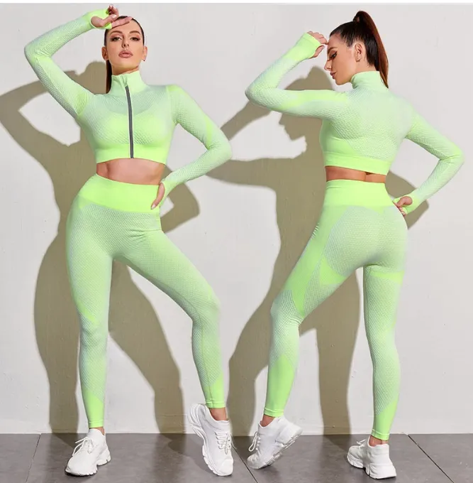 Women Yoga Seamless Workout Clothes Set