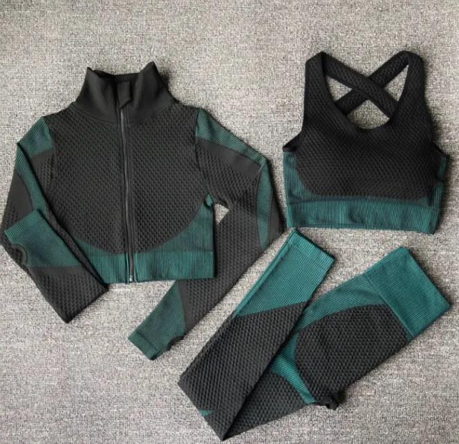 Women Yoga Seamless Workout Clothes Set