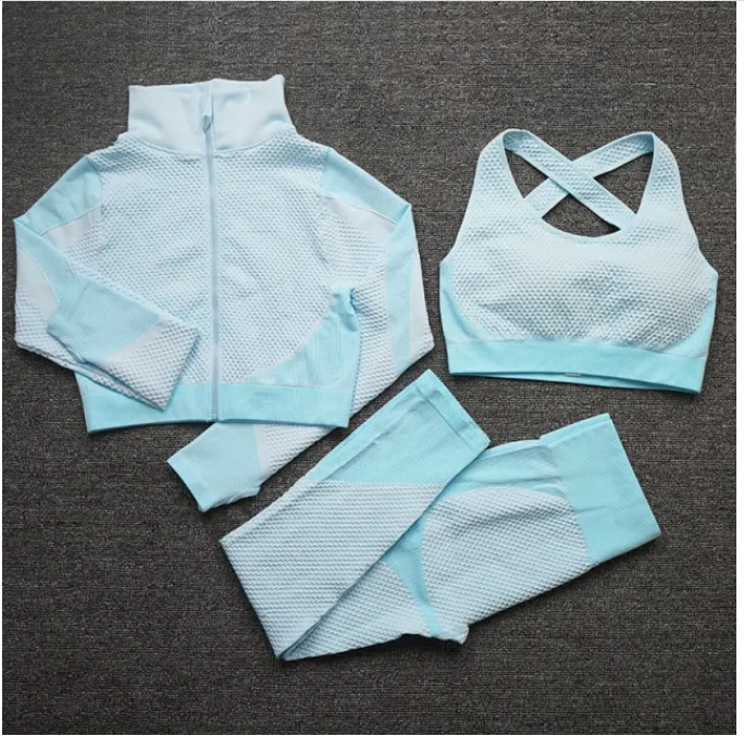 Women Yoga Seamless Workout Clothes Set
