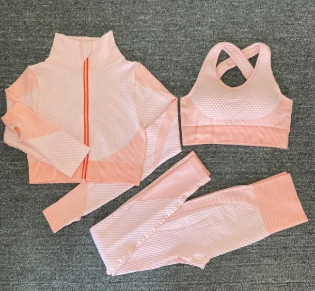 Women Yoga Seamless Workout Clothes Set