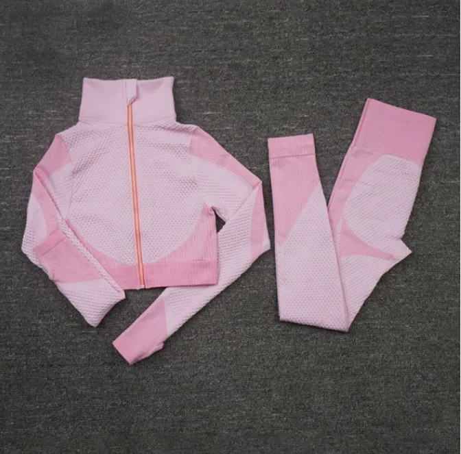 Women Yoga Seamless Workout Clothes Set
