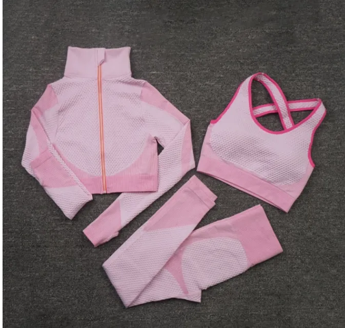 Women Yoga Seamless Workout Clothes Set