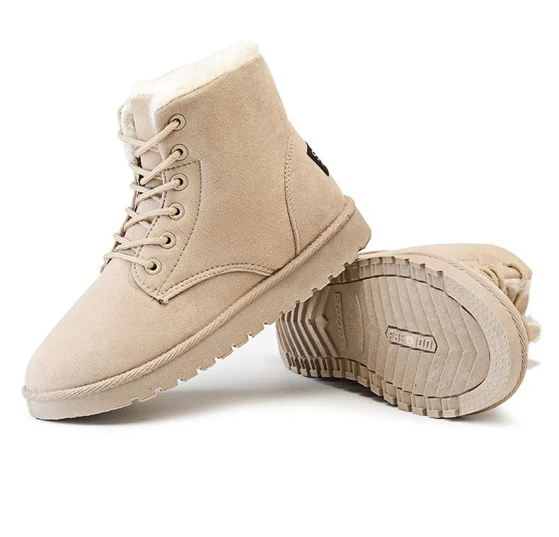 Women's Winter Fur-Lined Snow Boots